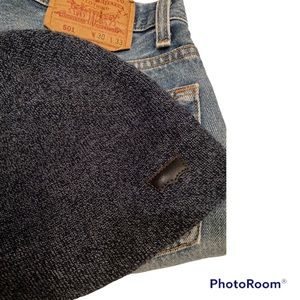 RARE LEVI’S BEANIE HAT CAP VINTAGE ICONIC LEVI’S SIGNATURE LEATHER BATWING LOGO
